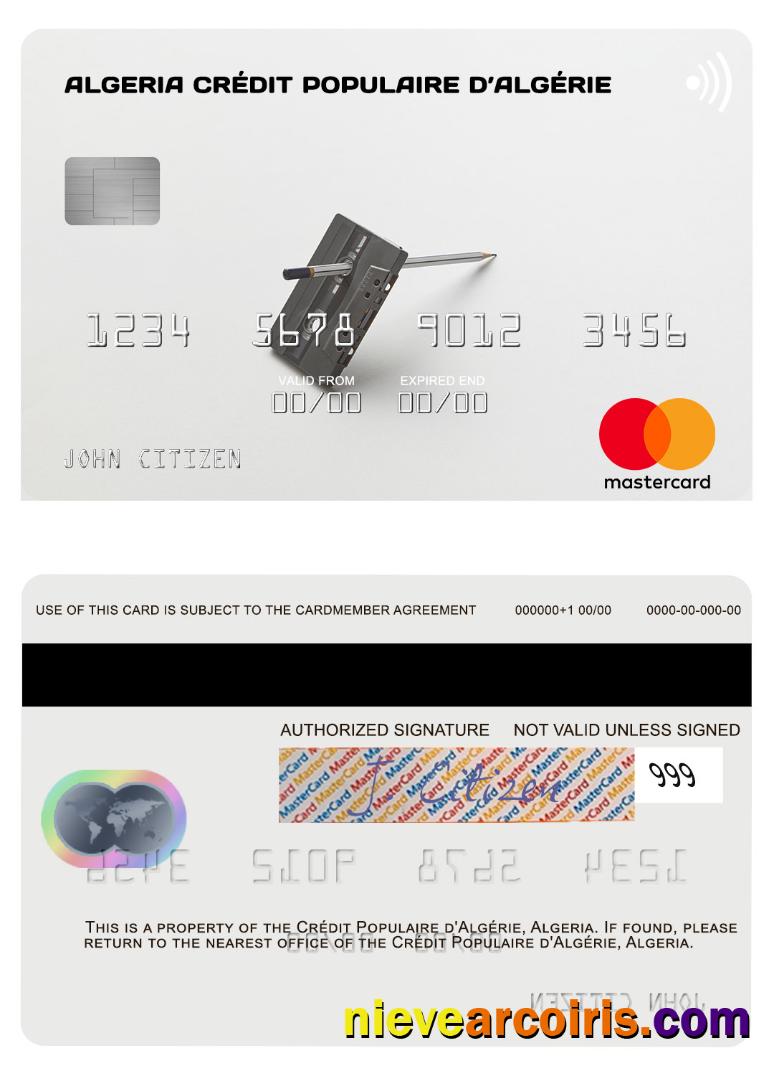 Algeria Crédit Populaire d’Algérie mastercard